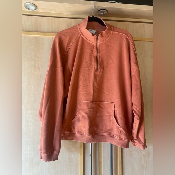 Aerie Oversized Down to Earth Quarter Zip Sweater Size XL - Picture 2 of 11